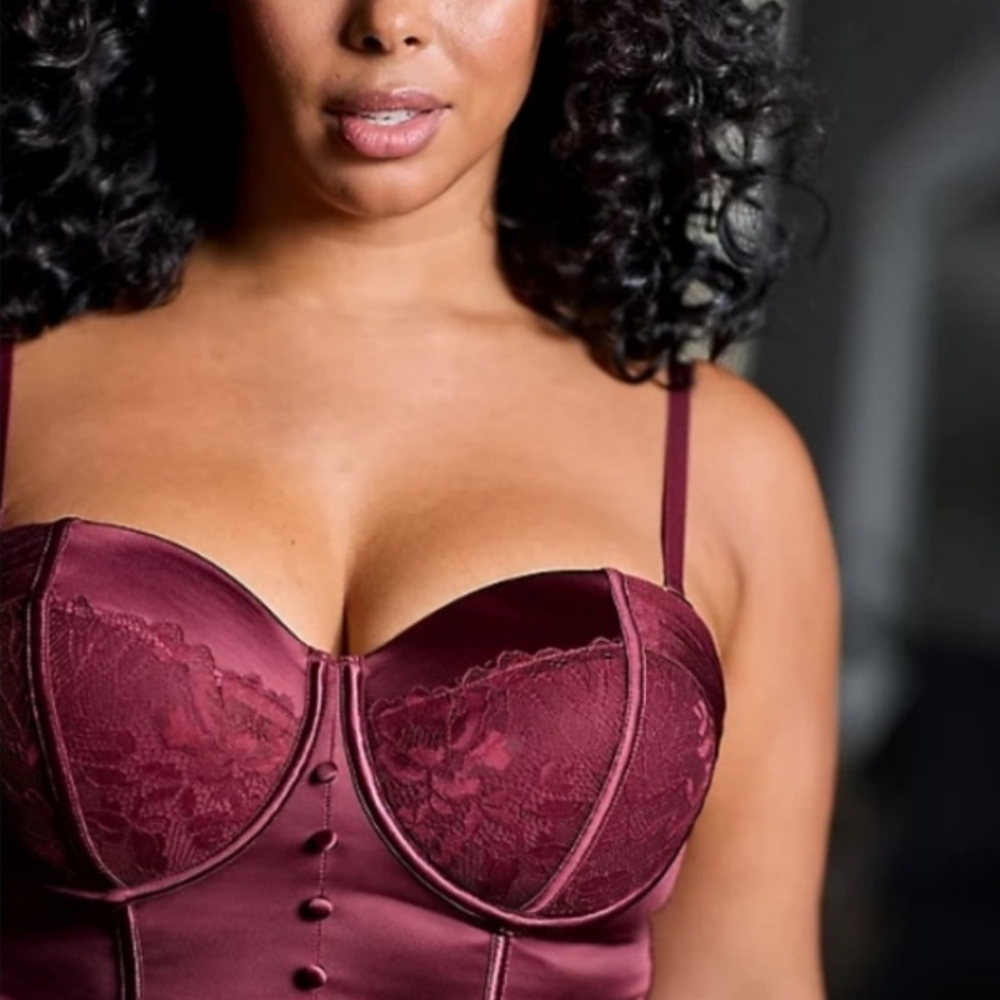 New🏷️TORRID Cabernet Red Convertible Corset Lingerie Bustier 2X